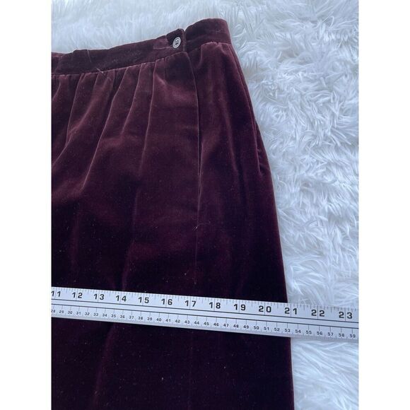 Vintage Burberrys Women’s Velour  Skirt  Size 46 Burgundy - Picture 7 of 8
